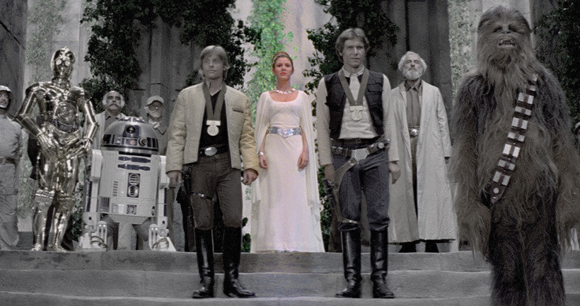 Princess Leia at the coronation. Star Wars.